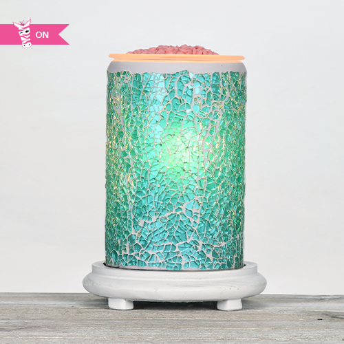 Turquoise Crackle Simmer Light